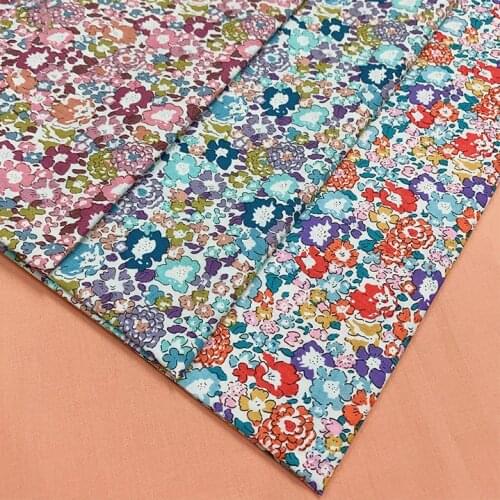 145x50cm Cotton Small Flower Fabric DIY Clothes Womens Handmade Childrens Clothing Flower Cloth