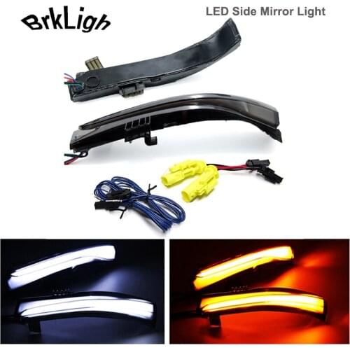 2Pcs Dynamic LED Side Mirror Lights Car Accessories Turn Signal Daytime Running Lamp For Volvo V40 V60 V70 S60 S80 XC60 T5 T6 D4