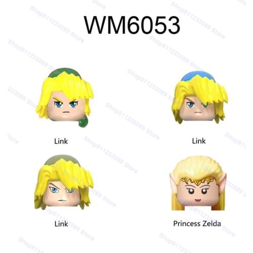 4pcs/lot Zeldaes Princess Links Adventure Building Blocks Bricks Dolls Action Figures Toys