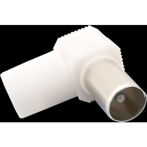 5 Pcs TV Aerial Digital Coaxial Plug 90 Degrees Male Adapter Right Angle Antennas TV RF Male Plug Connector