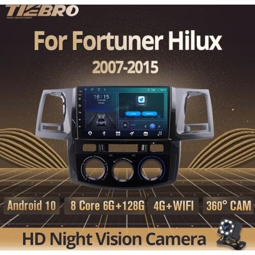 TIEBRO 2 Din Android 10 Car Radio For Toyota Fortuner Hilux 2007-2015 Multimedia Video Player Stereo receiver Navigation GPS Dvd