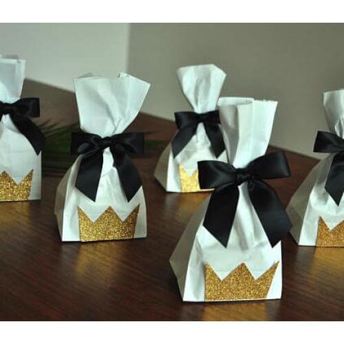 Glitter Wild One Birthday Baby Shower Favor popcorn Bags wedding party baptism Christening candy gift holders packs