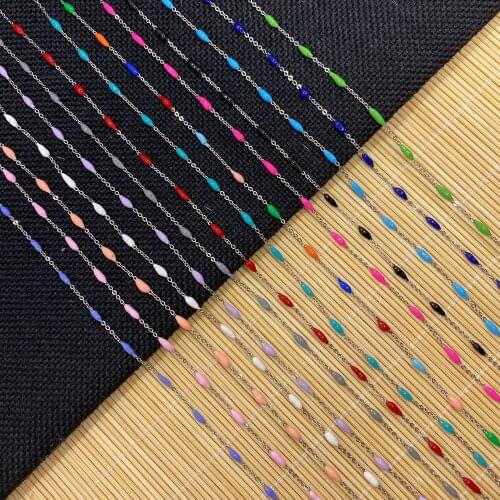 Stainless Steel Hand-wound Rosary Copper Chain for DIY Handmade Fashion Jewelry Necklace Bracelet Accessory 1 Meter