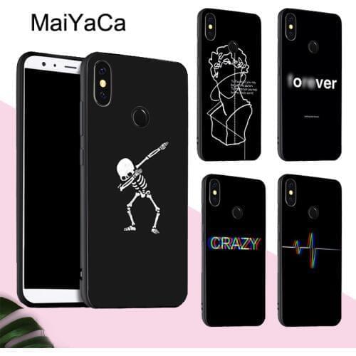 MaiYaCa Black Aesthetic Case For POCO X3 F2 Pro Case For Redmi Note 8 Pro 8T 7 9 9S 9A 9C For Mi Note 10 Lite A3