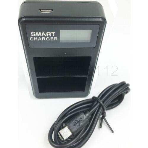 LCD Dual Charger for Sony NP-FW50 Alpha 6300 Alpha 6500 ILCE-QX1 Alpha 7 7R 7R II 7S a7R a7S a7R II a5000 a5100 a6000 a6300