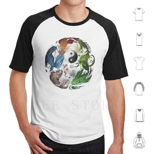 Yin Yang With Koi Fish Tai Chi T Shirt Men Cotton 6xl Hybridgothica Waterbender Taichi Chigong Chi Kung Qigong Water Tribe The