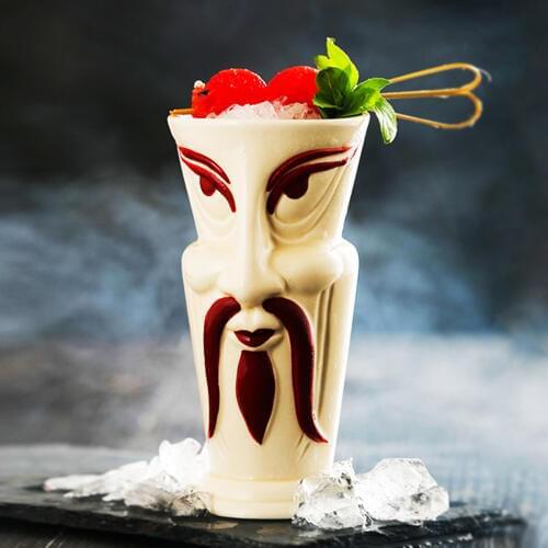 Warrior Tiki Mug Barware Cocktail Mugs Beer Wine Cup Art Ceramic Cup Wine Accessories Ceramic Crafts Bar Tools Gifts