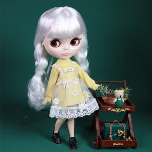 ICY DBS Blyth doll 1/6 bjd white hair tan skin white skin dark skin matte face 30cm height toy doll girls gift