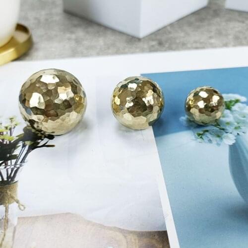 Solid Brass Cabinet Knobs Drawer Pull Handles Gold Ball Handle for Wardrobe Dresser European Simple Morden Furniture Door Knob