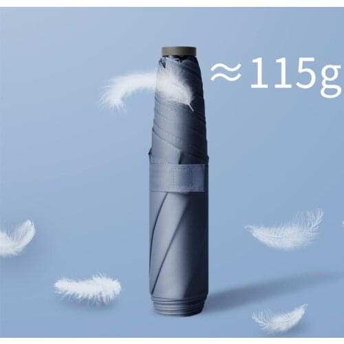 Small Umbrella Super Light Women Umbrellas Three-folding Mini Parasol Anti UV Sun Protection Portable for Travel 110g