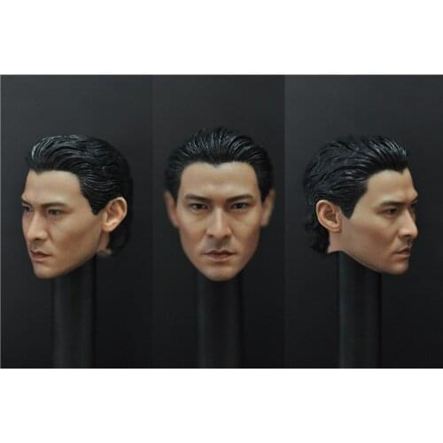 1/6 Scale Soldier Hong Kong Star Andy Lau God Of Gamblers No Neck Hua Zai Head Sculpture Model Fit 12'' Action Figure Body Model