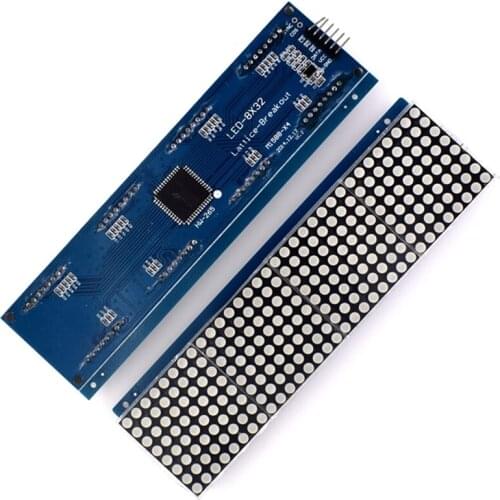 HT1632 Dot Matrix Driver with MCU Lattice-Breakout Board LED HT1632C Module 8X32 Red Dot-matrix Screen 2.4V-5.5V for MCU Contro