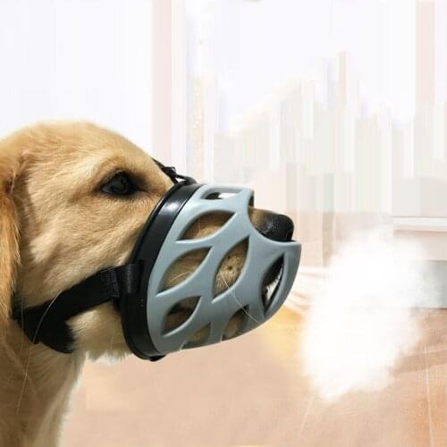Soft Pet Dog Muzzle Adjustable Pet Dog Muzzle Lightweight Rubber Dog Muzzles Stop Biting Safe Training Anti Stop Barking Supplie