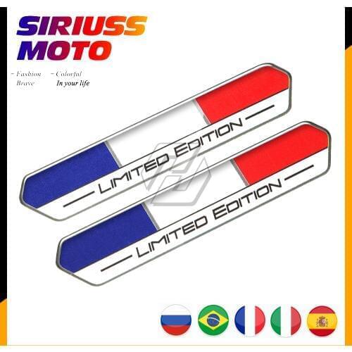 Limited Edition Sticker W/ Russia Italy Brazil Spain France Flag for Motorcycle Tank Gel Decal for Tmax Vmax Vespa SAAB