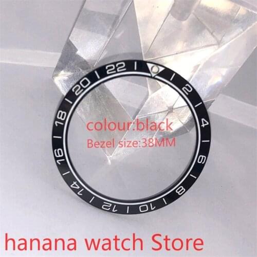 BLIGER brand new high quality 38mm black rotating glass digital bezel, suitable for 40mm self-winding mens watches