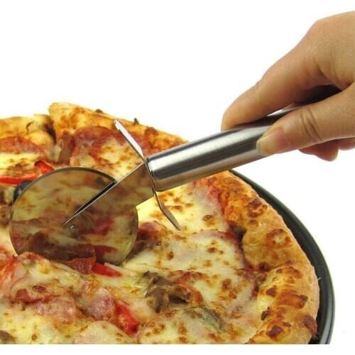 Stainless Steel Pizza Single Wheel Cut Kitchen Tools Household Pizza Knife Cake Tools Wheel Use For Waffle Cookies