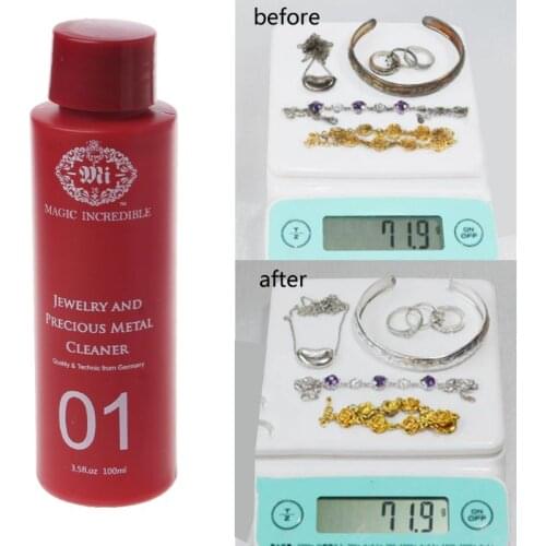 100ML Gem Jewelry Cleaner Anti-Tarnish Clean for Diamond Silver Gold Jewelry