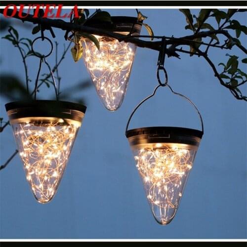 OUTELA Solar Landscape Lights Outdoor LED Modern Waterproof Garden Ground Conic Lamp for Decoration