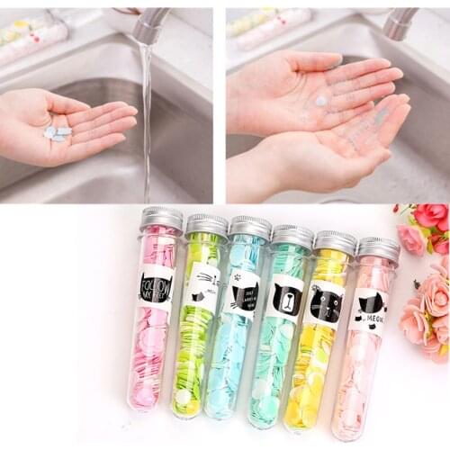 1 Pc Portable Hand Washing Bath Shower Scented Confetti Dish Foaming Mini Paper Slice Case For Travel Cleaning Color Random