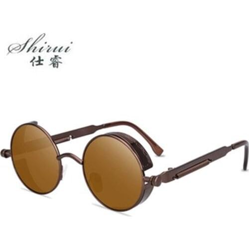 Classic Gothic Steampunk Sunglasses Women Brand Designer Vintage Round Metal Frame Sun Glasses Female Male High Quality UV400