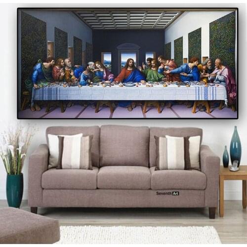 The Last Supper by Leonardo Da Vinci Famous Abstract Canvas Painting Affiche Scandinave Wall Art Picture for Living Room t Decor