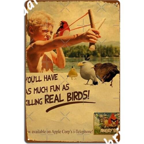 Vintage Bird Advertising Metal Sign Wall Cave Mural Vintage Plaques Tin Sign Poster
