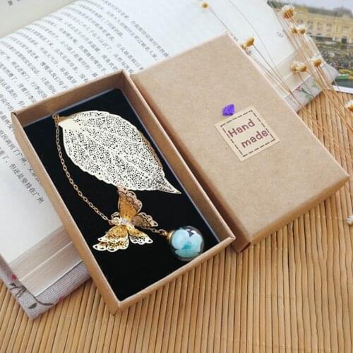 Retro Vintage Leaf Bookmark Design Of Flower/Butterfly Creative Metal Bookmarks Page Holder Gift Office School Stationery