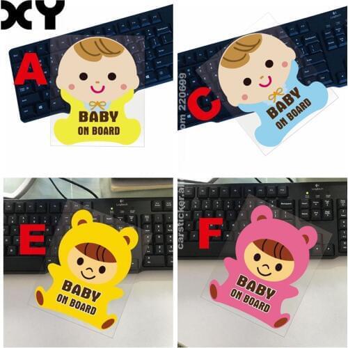 Waterproof Reflective Type Car Stickers Motorcycle Stickers Decals Adorable Baby on Board Car Sticker Series Bumper Stickers