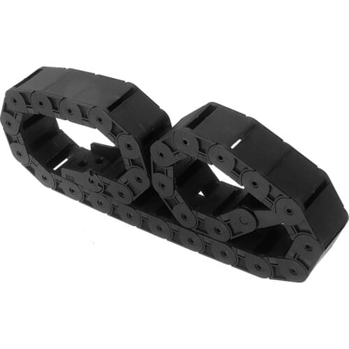 1pc Black Long Nylon Cable Drag Chain Towline 1M 1000mm 40" Mayitr Durable R38 Wire Carrier 18*37mm for CNC Machine Tools
