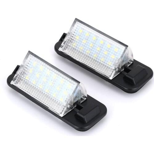 10Sets No Error LED Number Light For Bmw E36 1992-1998 License Plate Light Bulb 12V 18SMD White 6000K
