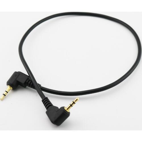 10pcs Gold-Plated 2.5mm Male 3 Pole Right Angle to 2.5mm Right Angle Male TRS Stereo Adapter Aux Audio Cable 35cm