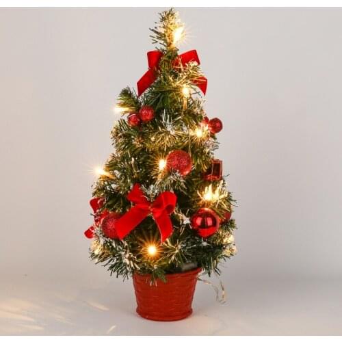 15/20/30/40CM Table LED Christmas Tree Nightlight Decoration Light Pine Tree Mini Xmas Tree Christmas Decoration New Year Gift