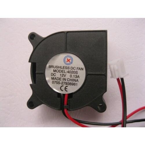 2 Pcs Brushless DC Cooling Blower Fan 4020S 12V 0.1-0.2A 40x40x20mm
