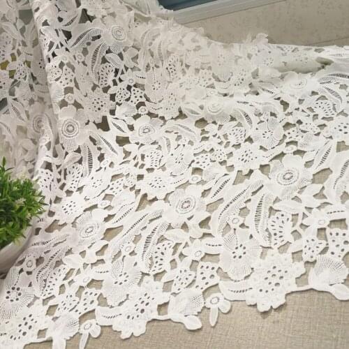 2yards New African Lace Fabric 120cm High Quality Water Soluble Embroidery Lace Fabric Nigerian Cord Lace Guipure Lace Fabrics