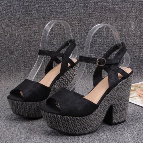 All Melody New Fashion Wedges Women Sandles Black Beige Thick Sole Platform Bohimian Leisure Casual Ladies Pumps One-line Strap