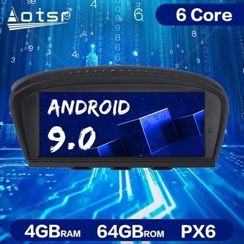 Android 9.0 64G PX6 Car Radio GPS Navigatiog For BMW 5 Series E60/E61/E63 2006-2010 Auto Stereo Head Unit Multimedia DVD Player