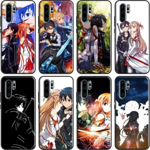 Sword Art Online Kirito Asuna SAO Case For Huawei P30 Pro P20 P40 Mate 10 20 Lite Nova 5T P Smart Z 2019 Honor 8X 9X 8A 10i