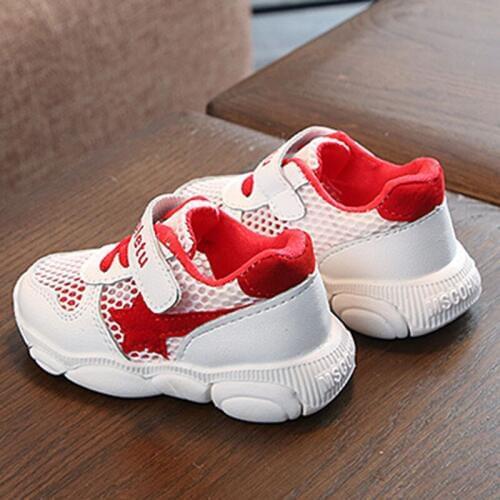 Baby breathable shoes boys and girls sports shoes childrens single net through the net soft bottom toddler shoes casual shoes