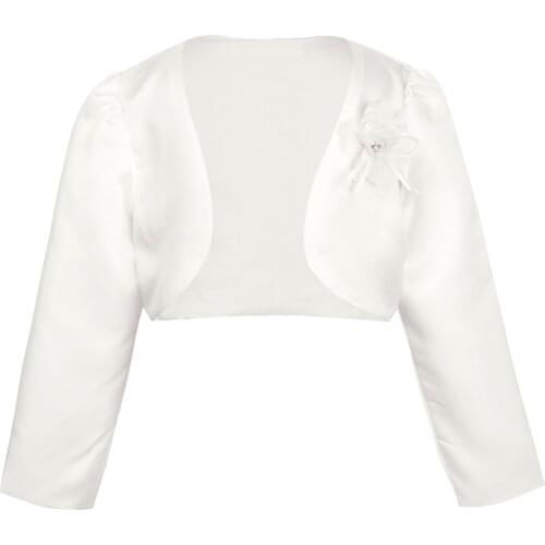 2021 Kids Girls Spring Jackets Coat Tops Long Sleeves Bolero Jacket Shrug Short Cardigan Sweater Dress Cover Up Children Clothes