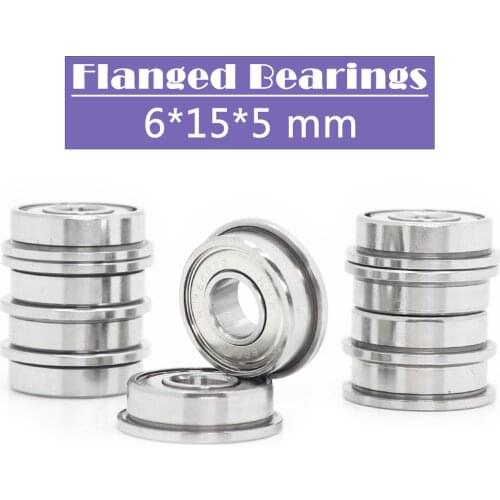 F696ZZ Bearing ABEC-5 (10PCS) 6*15*5 mm Flanged F696Z Ball Bearings F696 ZZ F619/6ZZ