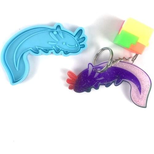 1PC Giant Salamander Keychain Resin Molds Animal Pendant Mold Silicone Moulds for DIY Epoxy Resin Jewelry Making Tools