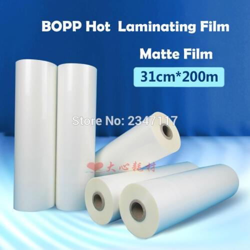 Glossy/Matte Surface Hot roll laminating film 2rolls for laminator 310mmx200M/roll