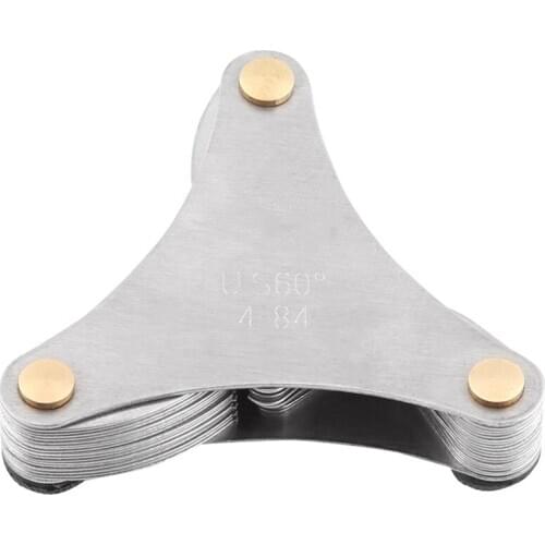 51Pcs Stainless Steel Thread Plug Gage 60 Degree Screw Pitch Measuring Tool For Measure Thread And External Thread Tooth Pitch