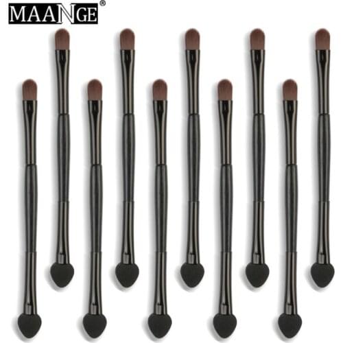 10Pcs/Set Double-headed Eyeshadow Brushes Sponge Head Eye Shadow Makeup Brushes Cosmetic Brush Tools Sets Maquiagem Pinceles
