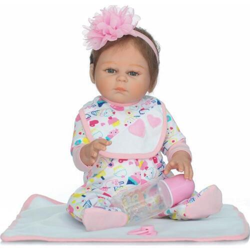 Soft Silica gel Doll 50cm Reborn Doll Appease Doll Lifelike Babies play play house toy for Childrens Christmas Birthday Gift