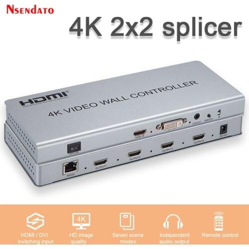 4k 2x2 HDMI TV Video Wall Controller 1x2 1x3 1x4 2x1 3x1 4x1 HDMI DVI Video TV Screen Stitching Processor Splicer For PS2 TV Box