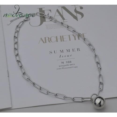 Nextvance 2021 New Stainless Steel Necklace Manual Chain CCB Pendant Adjustable Fashion Necklaces For Women Girl Jewelry Gift