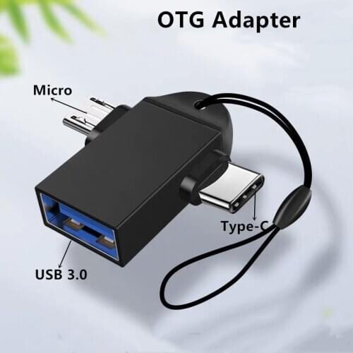 2-in-1 Type-C Micro USB OTG Adapter for Android for Huawei USB 3.1 Data Transmit Converters for Tablet Hard Disk Drive Phone