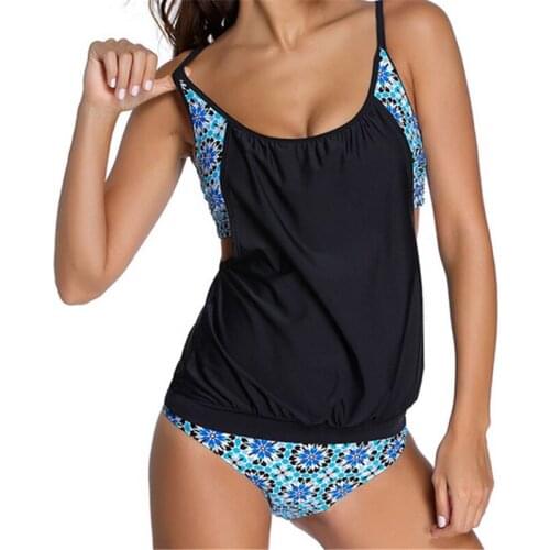 Sexy Two Piece Swimsuit Summer Beach Wear Tankini Swimsuits Women Swimming Swimwear Bathing Suit Women Bikini 2019 Plus Size 3XL
