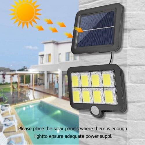 LED Outdoor Solar Garden Yard Lamp Waterproof PIR Motion Sensor Wall Light Garden Decoration Street Lights Wall Lamp